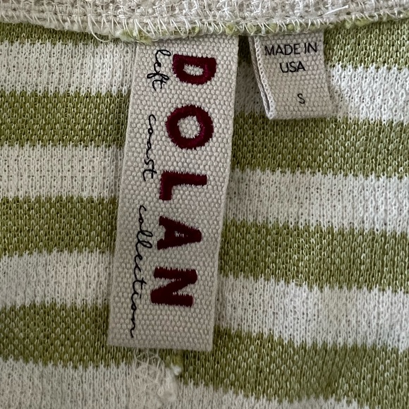 DOLAN by ANTHROPOLOGIE Striped Tassel Terry Dress in Light Green and Cream SZ S - Picture 7 of 7